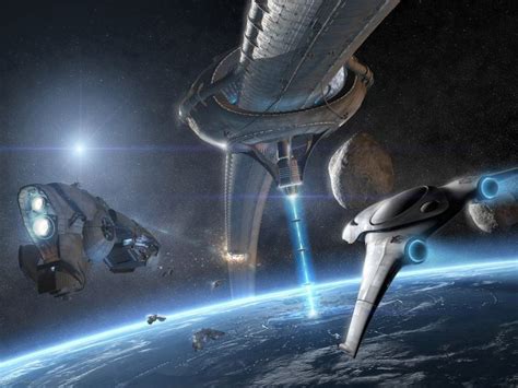 Outer Space Planets Science Fiction Naves Espaciales Naves Concepto Ciudad Futurista