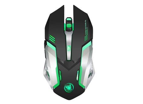 Hxsj M10 Gaming Mouse sem fio 2400 dpi recarregável 7 cores de 6