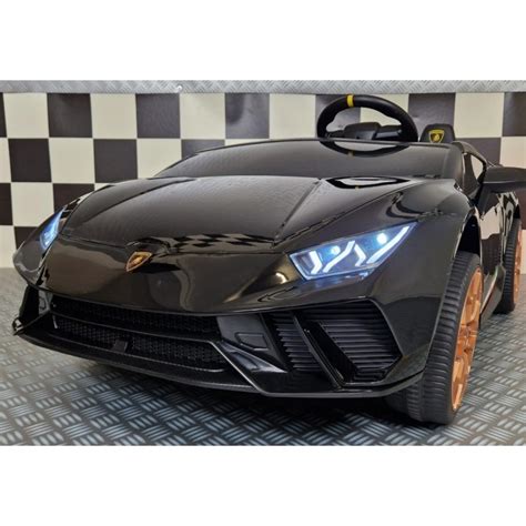 Coche El Ctrico Infantil Lamborghini Huracan V Plazas Negro Metalizado