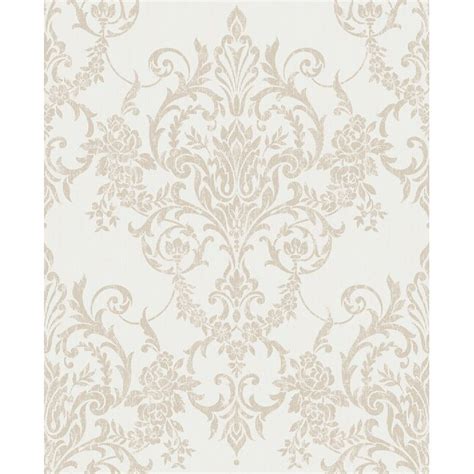 Graham And Brown 56 Sq Ft Gold Vinyl Textured Damask Unpasted Wallpaper