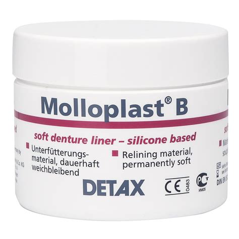 DETAX Dental Molloplast B Permanent Silicone Based Soft Relining