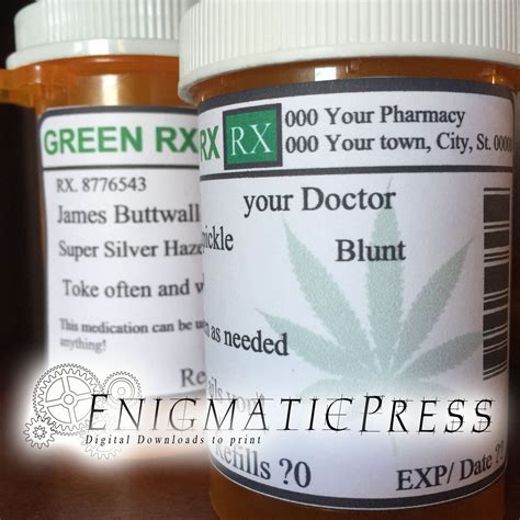 Weed Prescription bottle labels dispensary/pharmacy stickers | Etsy