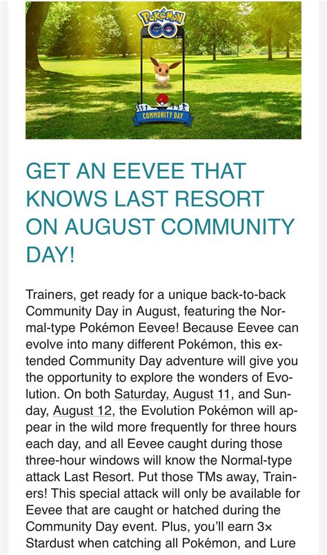 Community Day Eevee gets Last Resort move : r/TheSilphRoad