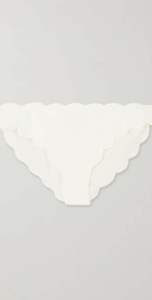 MARYSIA NET SUSTAIN Antibes Scalloped Recycled Seersucker Bikini Briefs