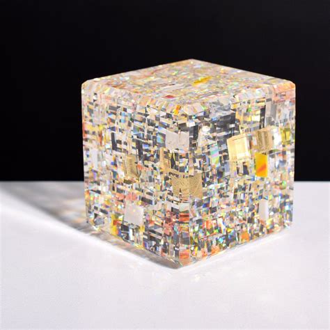 At Auction Jon Kuhn Jon Kuhn Glass Cube Sculpture