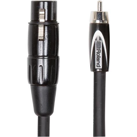 Roland Black Series Xlr Female Rca Interconnect Cable Ft Black