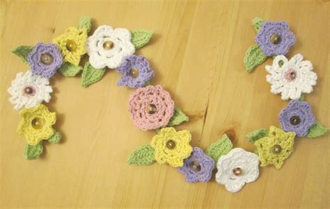 How To Crochet A Flower Garland Tea And A Sewing Machine