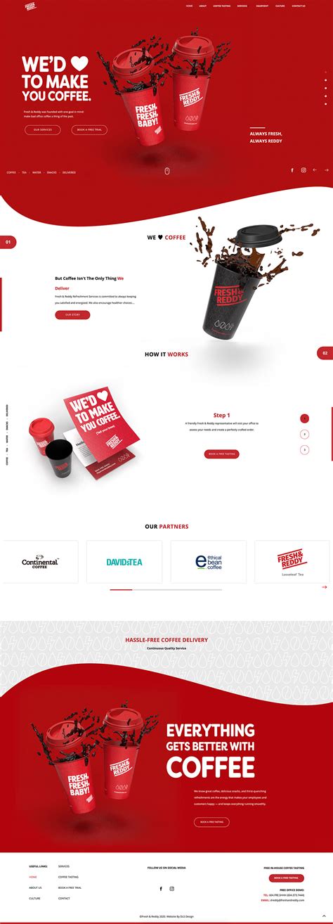 Fresh Reddy Coffee Website Ui Ux Design On Behance