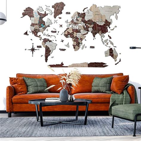 10 Best 3D Wood World Map Wall Art To Buy From Amazon - Designbolts