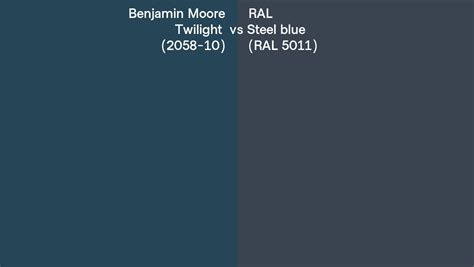 Benjamin Moore Twilight Vs Ral Steel Blue Ral Side By