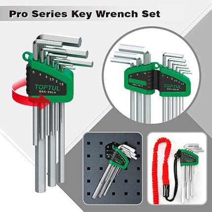 9PCS Extra Long Type Star Tamperproof Key Wrench Set TOPTUL The Mark