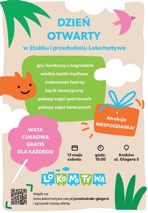 Dzień Otwarty w Przedszkolu Lokomotywa Krakowie ul Glogera