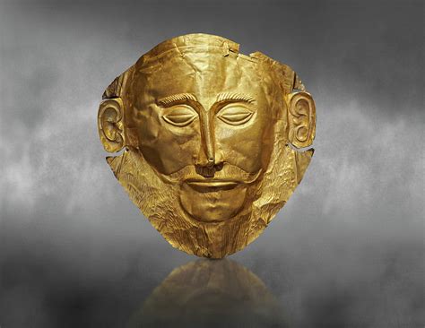 Mycenaean Gold Mask Of Agamemnon Mycenae National Archaeological