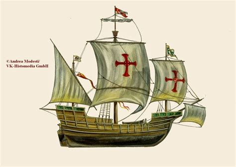 Carrack Late 15th Early 16th Century Old Sailing Ships Gond Painting