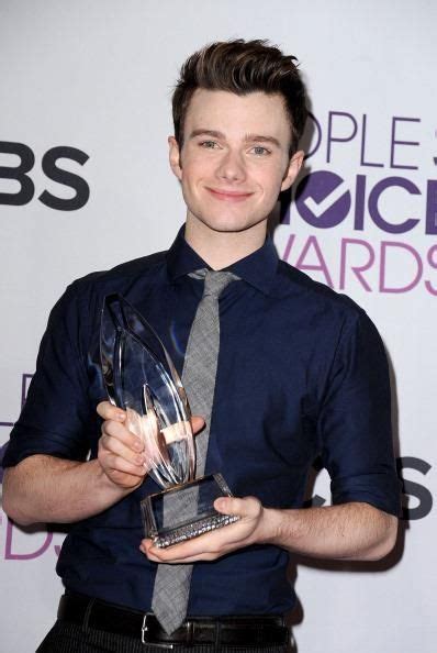 Chris Colfer With His Latest Trophy The People S Choice Award For A Comedic Actor Chris