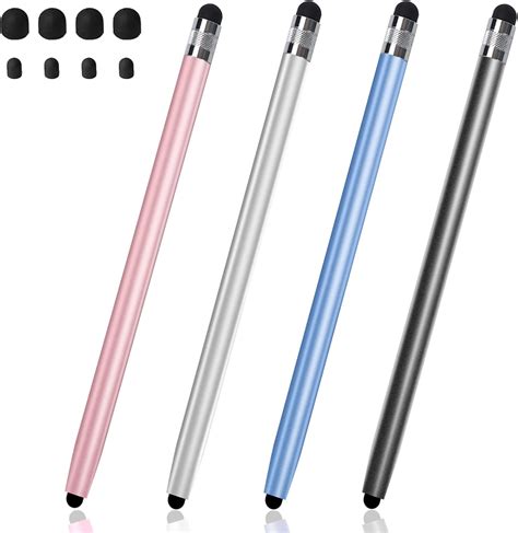 Tablet Stift 4 Pack Touchscreen Stift 2 in 1 Gummi Stylus Touch Pen für