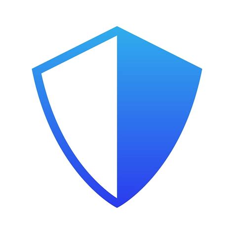 Premium Vector Half Shadow Shield Gradient Style