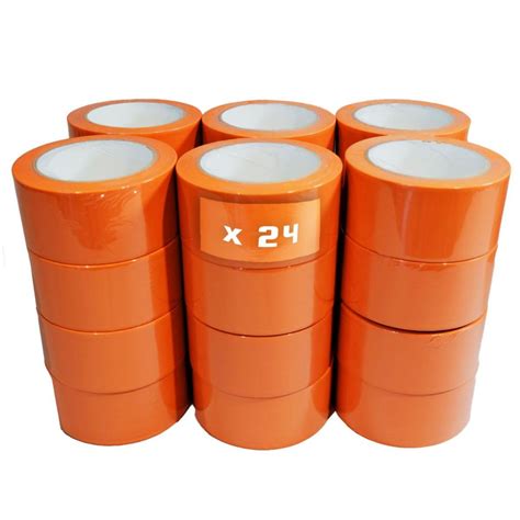 Ruban adhésif PVC orange bâtiment 75 mm x 33 m Carton 24 Rlx