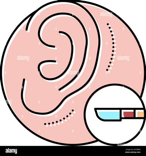 Ear Surgery Color Icon Vector Illustration Stock Vector Image Art Alamy