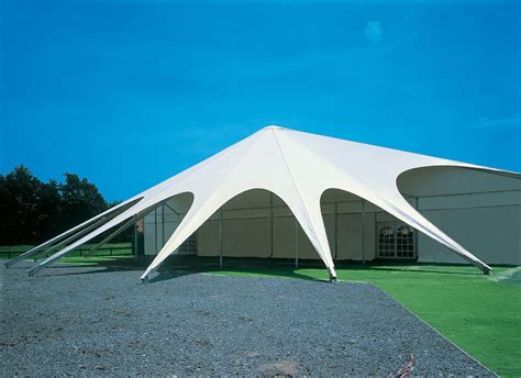 A Custom Temporary Structure With Unique Canopy Component Temporary