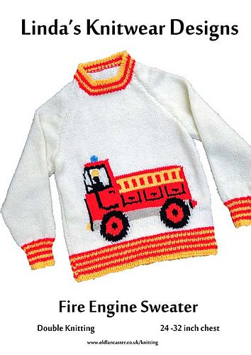 Ravelry Fire Engine Truck Sweater Pattern By Linda Moorhouse