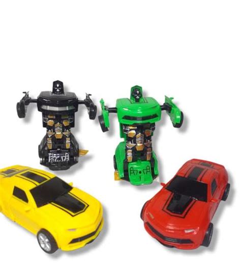 Carro Transformes Camaro Vira Robo Brinquedo Fric O Deformable