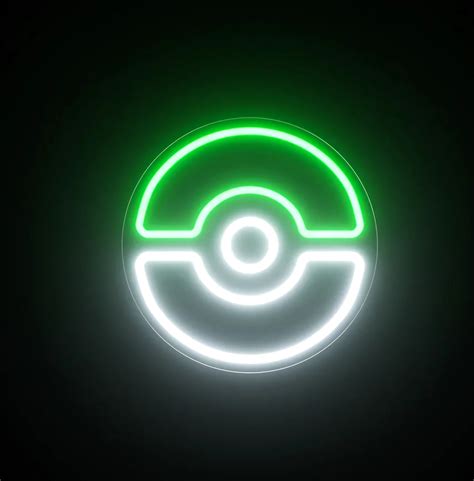 Pokeball Neon Sign Pokemon Neon Pokemon Decor Neon Sign Etsy