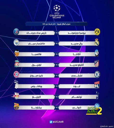 مواعيد مباريات دور الـ16 لدوري الأبطال هاي كورة