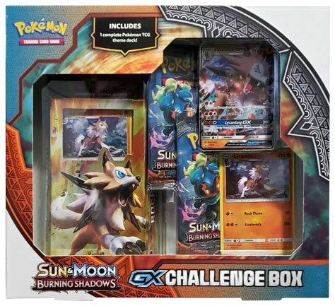 Lycanroc Gx Challenge Box Sm Burning Shadows Pokemon