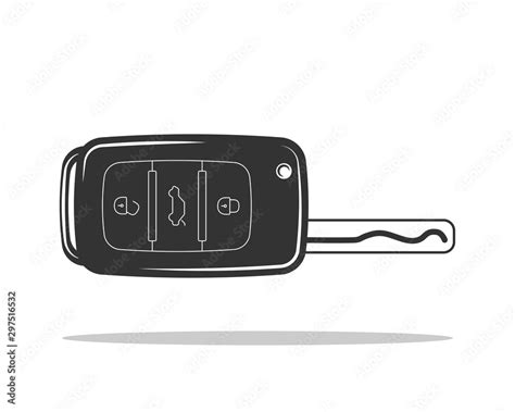 Auto Key Icon Vector Car Keys Symbol Flat Design Stock Vector Adobe