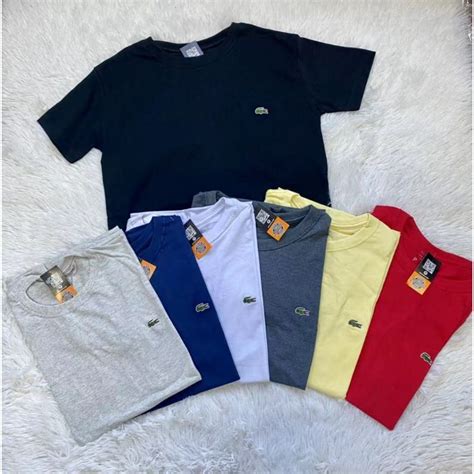 KIT 3 CAMISA CAMISETA MASCULINA ESTAMPADA LACOSTE ATACADO Escorrega O