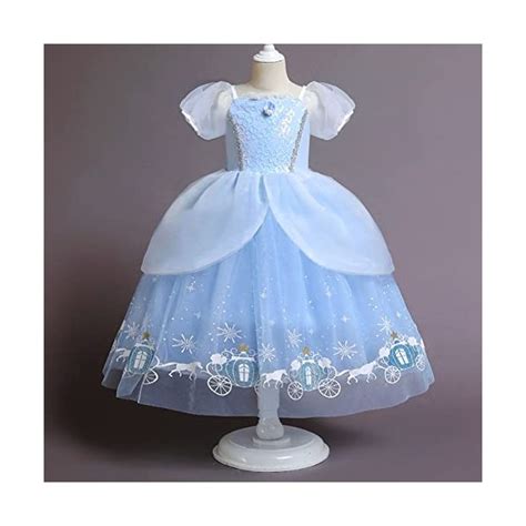 Filles Cendrillon Robe Déguisement Enfant Cinderella Princesse Cost