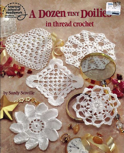 A Dozen Tiny Doilies In Thread Crochet Pattern Book The Etsy