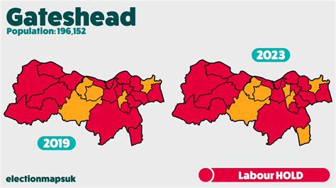 Election Maps UK On Twitter Gateshead Result LE2023 LAB 15 2 LDM