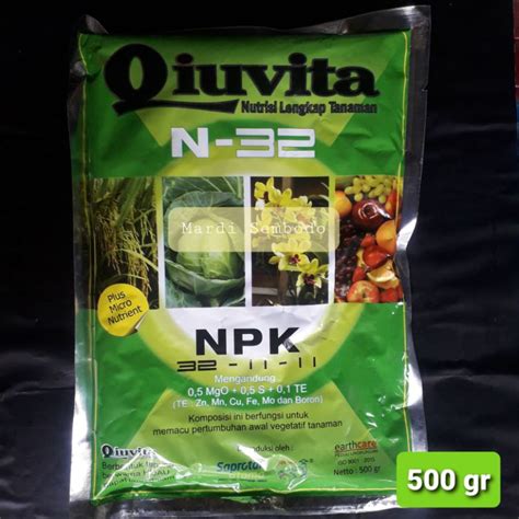 Jual QIUVITA N 32 HIJAU Pupuk NPK 32 11 11 Plus Nutrisi Pertumbuhan