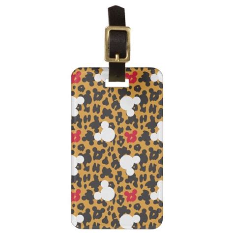 Minnie Mouse Leopard Pattern Luggage Tag Zazzle