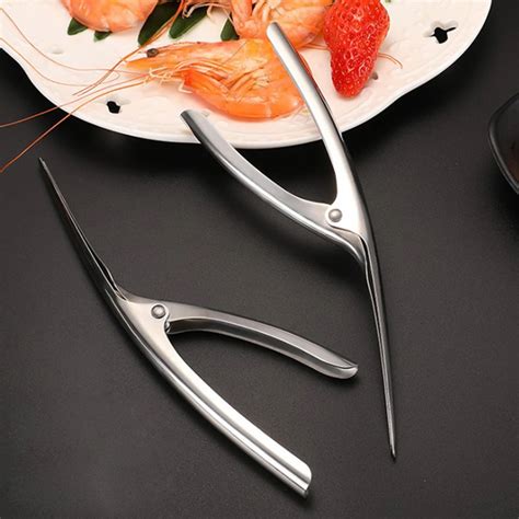 ITECHOR 1pcs Stainless Steel Shrimp Peeler Shrimp Deveiners Peel Food