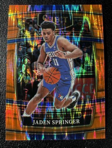 Jaden Springer Panini Select Orange Flash Prizm Rc Rookie