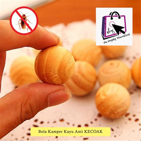 Jual Kapur Barus Anti Kecoak Serangga Hewan Bola Kayu Kamper 1 Pack 5