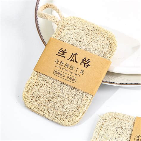 Dish Scrubber Scouring Pad Natural Luffa Washing Cloth Loofah Set For