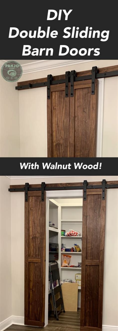 How To Build Diy Double Sliding Barn Doors Barn Doors Sliding Double