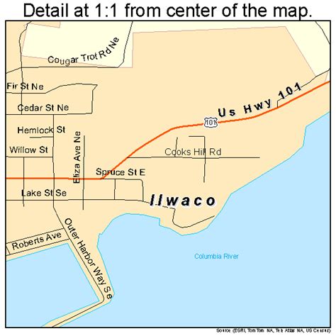 Ilwaco Washington Street Map 5333000