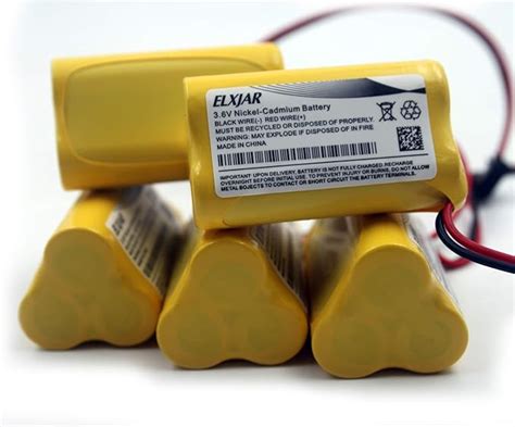 5 Pack 3 6V 900mAh AA ELB B001 NiCad Battery Replacement For Lithonia