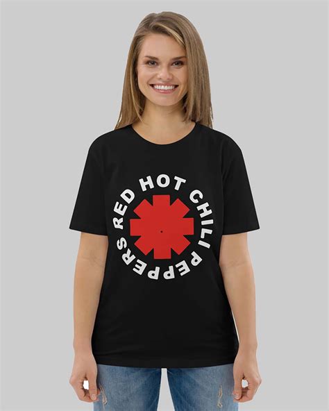Buy Women S Black Red Hot Chili Peppers Typography Loose Fit T Shirt For Women Black Online At