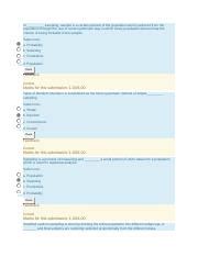 RSCH 122 WEEK 8 SHORT QUIZ Docx In Sampling Sample Is A Certain