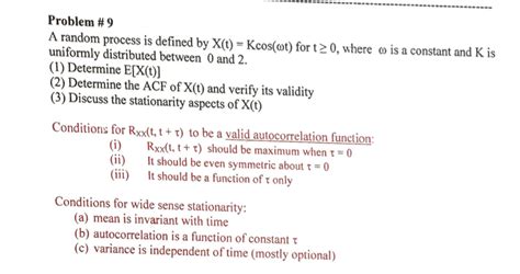 Solved Problem A Random Process Is Defined By Chegg