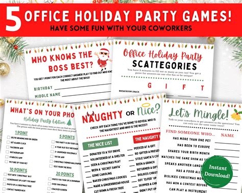 Office Christmas Party Games Office Holiday Party Games Etsy Office