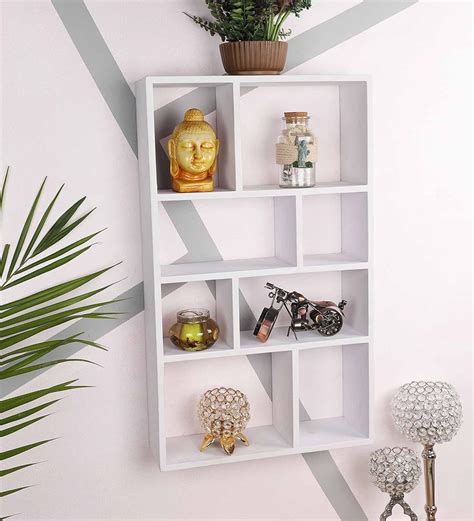 Buy Engineered Wood Wall Shelf In White Colour By Home Sparkle At 46