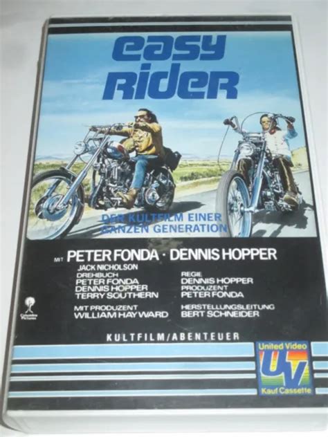 UV EASY Rider VHS Abenteuer Dennis Hopper Peter Fonda EUR 1 00