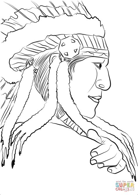 Cherokee Indian Chief Coloring Pages Coloring Pages